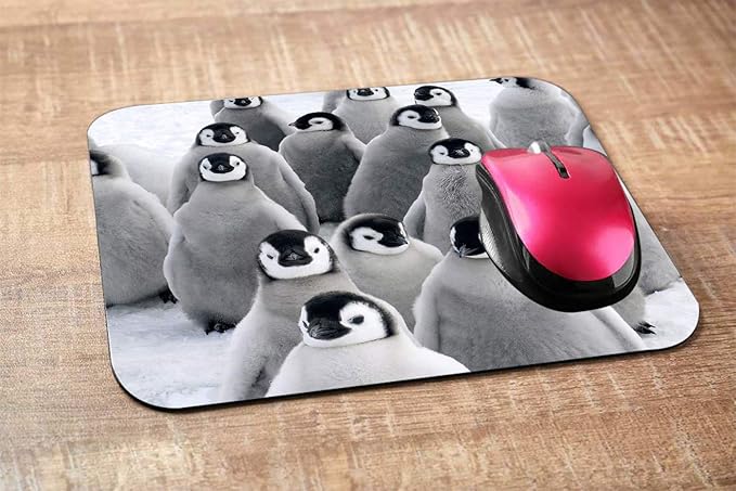 Penguin Rectangle Gaming Mousepad Lovely Funny Penguins South Pole Mouse Pad Mouse Mat for Computer Desk Laptop Office 9.5 X 7.9 Inch Non-Slip Rubber