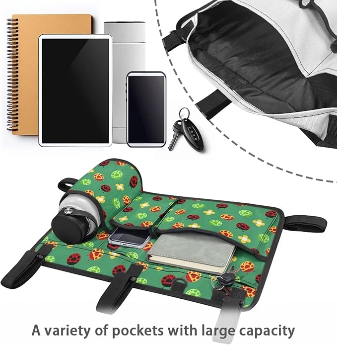 Fashion Golf Cart Rear Seat Organizer Lightweight Storage Bag Accessories for Club Car, Wheelchair and Walker
