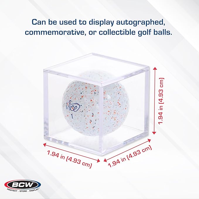 BCW Golf Ball Display Case -6ct | Clear Polystyrene Shell Golf Ball Display | Two-Piece Compact Design | Display Case for Your Collectible Golf Ball | Golf Ball Holder