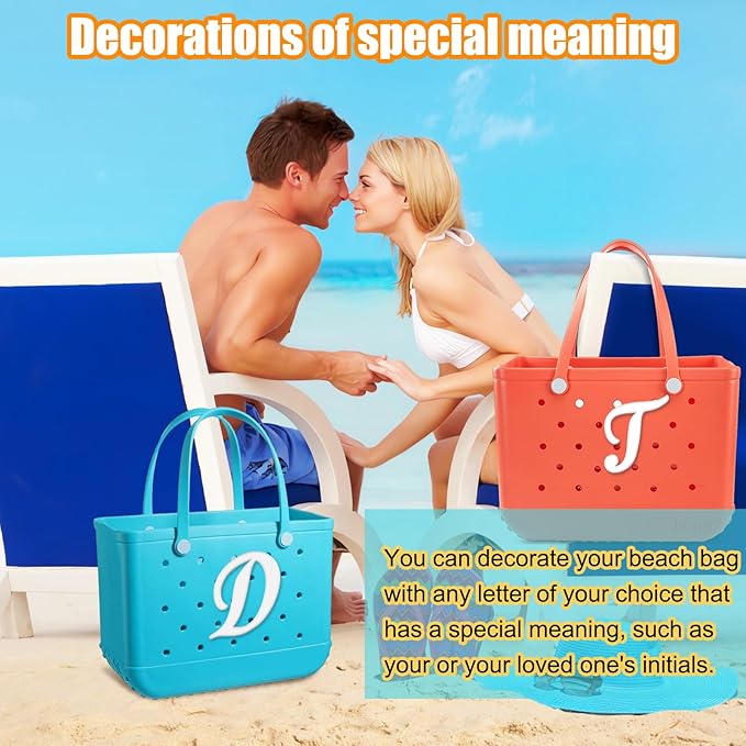 Mity rain Letter Charms for Bogg Bag，Alphabet Lettering Accessories Charms Compatible with Bogg Bag Original All Models, Insert Decorative Letter for Handbag Beach Tote Bag C