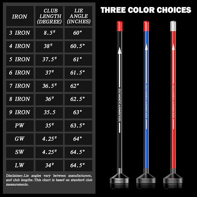 Golf Magnetic Alignment Rods,Golf Club Alignment Sticks,Magnetic Swing Training Aid Accessories Visualize Calibrate Golf Shots,hit The Target with The Right Golf Swing,Golf Gift