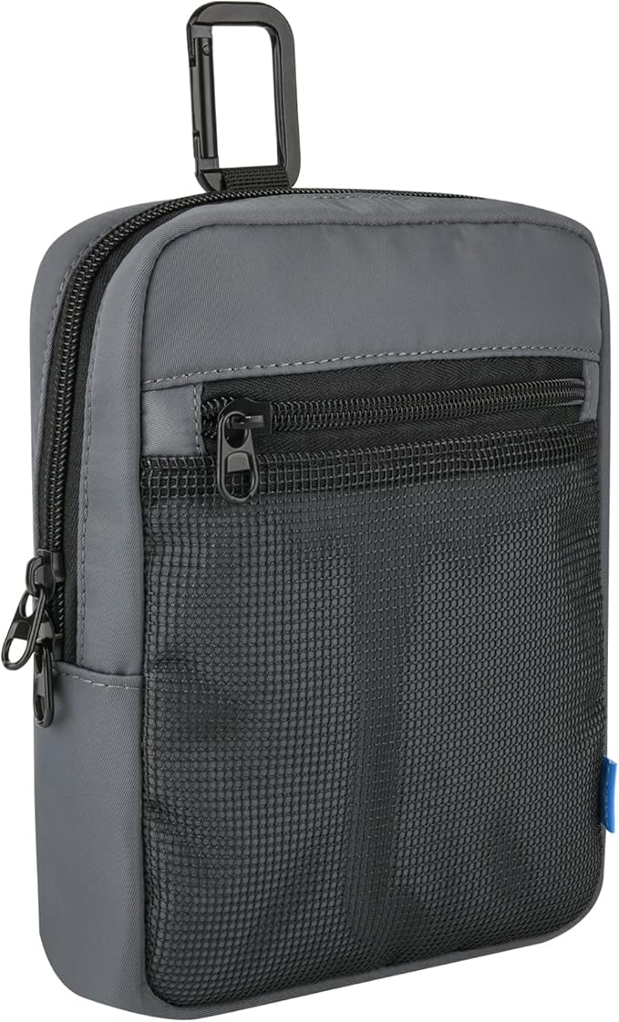 Xxerciz Golf Ball Pouch Bag Multi Pocket with Clip, Durable Nylon Golf Accessory Bag Organizer for Extra Phone, Ball, Tees, Pencils, Wallet, Ball Markers