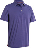Golf Shirts for Men Dry Fit Short Sleeve Print Performance Moisture Wicking Polo Shirt