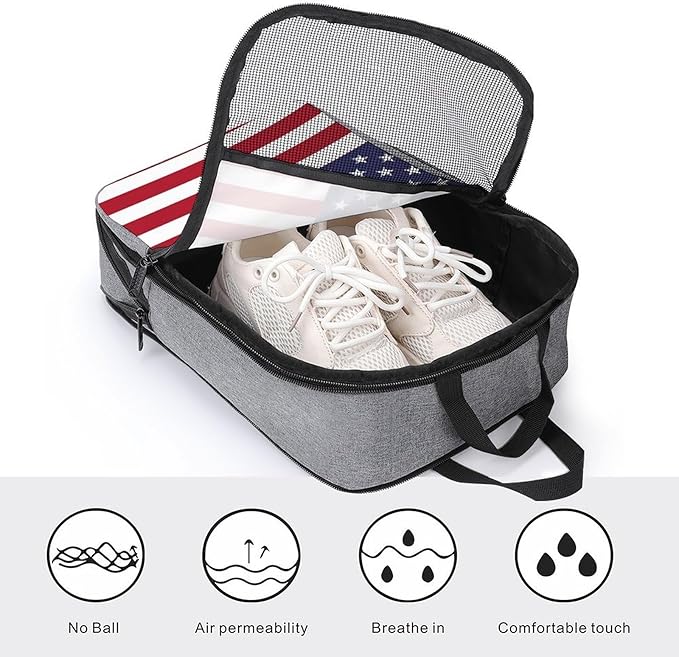 Golf Shoe Dust Bags for Man and Women Reusable Portable Shoe Bag American USA Flag Travel Gym Sneaker Bags