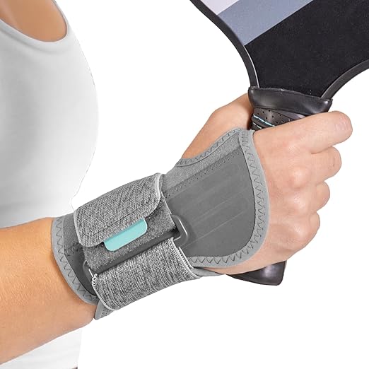 BraceAbility Wrist Support for Men and Women - Tennis and Pickleball Wrist Brace, Sports Injury Relief, Sprained Wrist Recovery, Tendonitis Support, Bowling, Volleyball, Golf - Left Hand (Large)