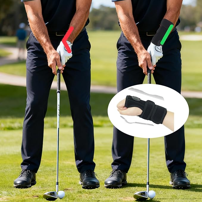 WIGERLON Golf Wrist Brace for Keeping Wrist Straight,Golf Wrist Training Aid for Men and Women,Wrist Hinge Golf Wing Trainer,Golf Wrist Hinge Trainer to Correct Wrist’s Angle