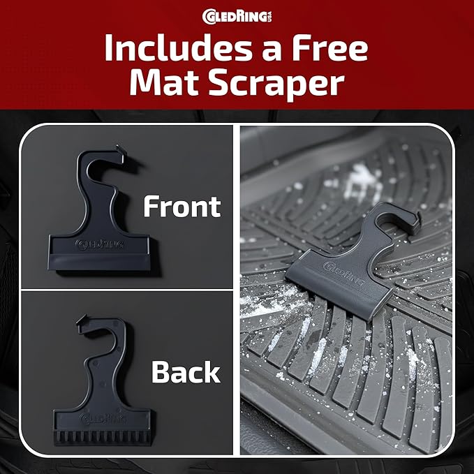 Gledring USA Custom Fit All-Weather Rubber Floor Mats Intended for Volkswagen CC 2009-2017, No Trimming Required, Tailored Custom Fit, Protects from Rain, Mud, & Snow.