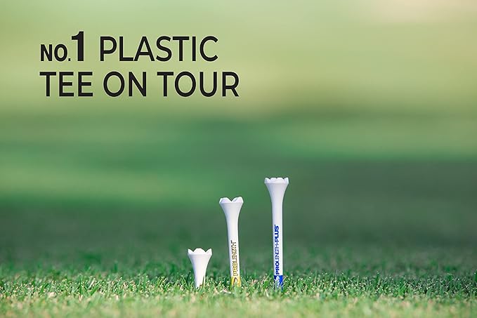 PrideSports PTS Plastic Golf Tees | 30 Count, 2-3/4 Inch | #1 Plastic Tee on Tour | Best for Drivers & Woods