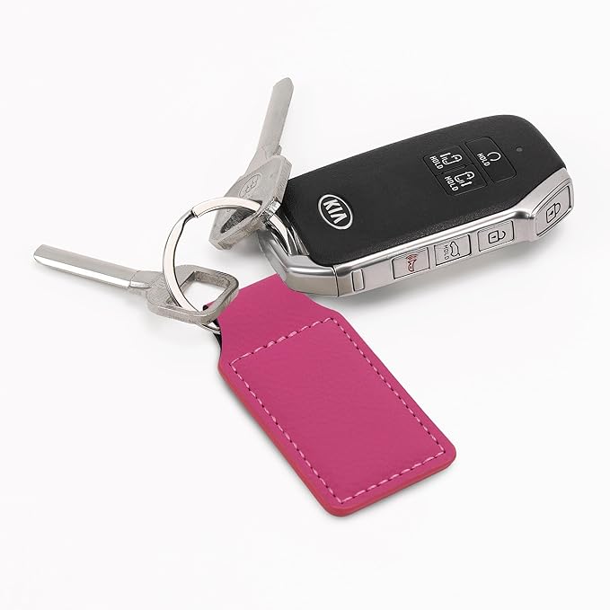 LaserGram Rectangle Keychain, Coat of Arms Germany, Personalized Engraving Included (Hot Pink)