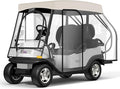 Rosefray Golf Cart Enclosure - 2+2 Drivable Rain Cover for Short Roof 58" EZGO, Club Car - Durable Door Zipper, 4-Sided Clear Windows (4 Seater)