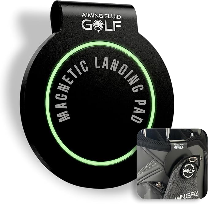 Magnetic Golf Landing Pad – Industrial Steel Core, Universal Fit for All Golf Bags, Soft-Safe Protection Layer – Secure Mount for Magnetic Golf Towels, Rangefinder & Accessories
