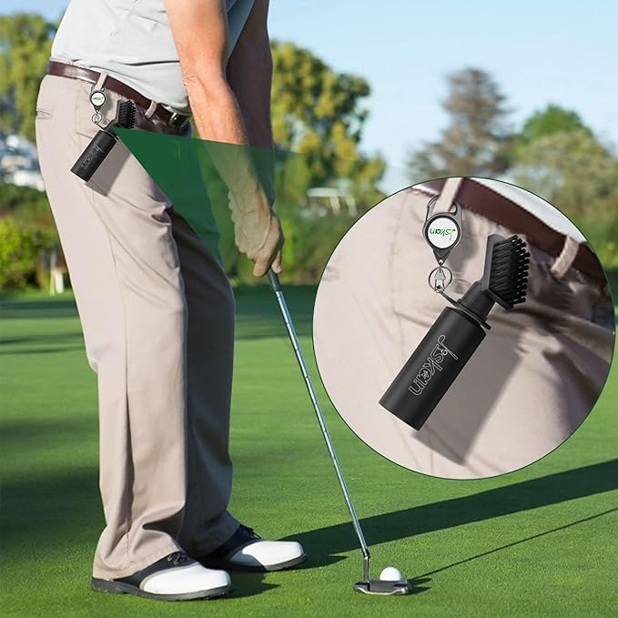 Pro Golf Club Cleaning Kit with Golf Club Cleaner Brush and 10 Oz Golf Club Polish, Cool Golf Accessories Gifts for Men Unique Golf Stuff Golf Bag Accessories Golf Gear