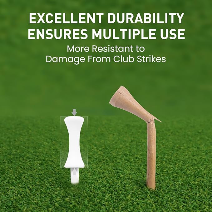 FINGER TEN Plastic Golf Castle Tees Step Down Unbreakable Mixed or Same Height Value 100 Count, 2 3/4, 2 1/4, 2, 1 3/4, 1 1/2 Inch Length Colorful for Practice