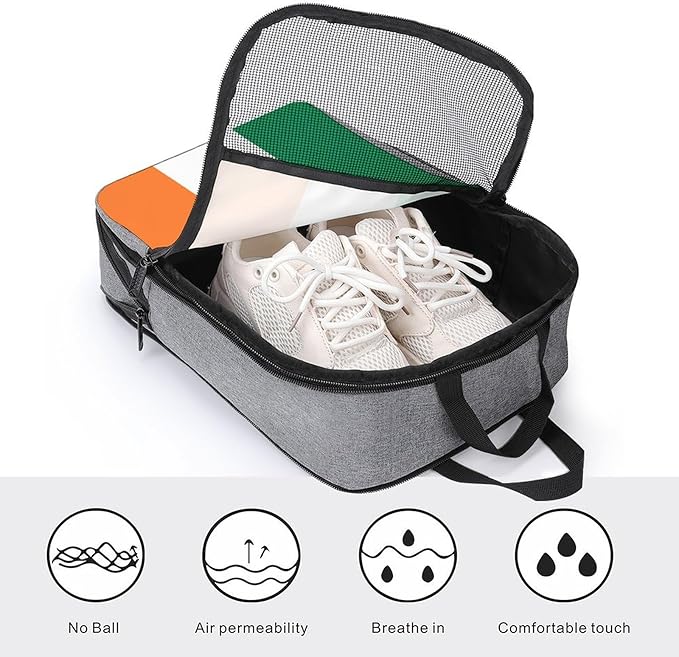 Travel Shoe Bags for Storage and Packing Portable Sneaker Bags Ireland Flag Lightweight Sport Shoe Pouch Bag