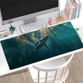 Majestic Whale Gaming Mouse Pad, Office Desk Mat, Anti-Slip Rubber Base Cool Aesthetic Mouse Pads for Computer Laptop Keyboard School Home Desktop Gamer Home Accessories Decor 31.5" x 11.8"