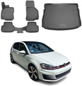 OMAC Custom Floor Mats & Cargo Liners for VW Golf GTI MK7 2015-2021 Black 5 Pcs