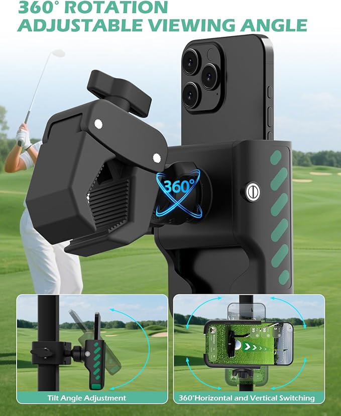FLORICH Golf Cart Phone Holder Mount Magnetic Phone Holder Compatible with EZGO/Club Car/Yamaha, Ultra Strength 52 Magnet Cell Phone Caddy Compatible with iPhone/Galaxy/Google Pixel