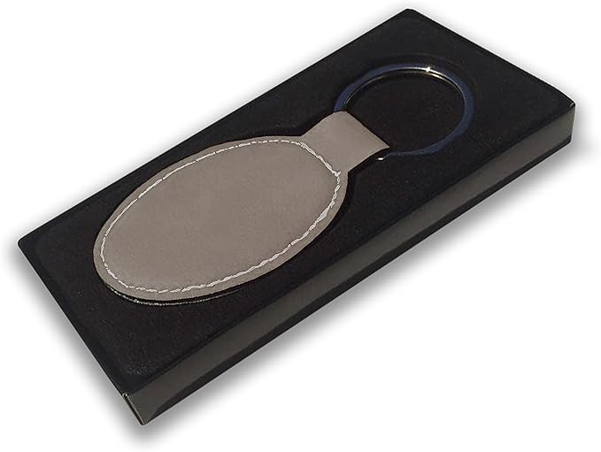 LaserGram Oval Keychain, Golfer Golfing, Personalized Engraving Included (Light Brown)