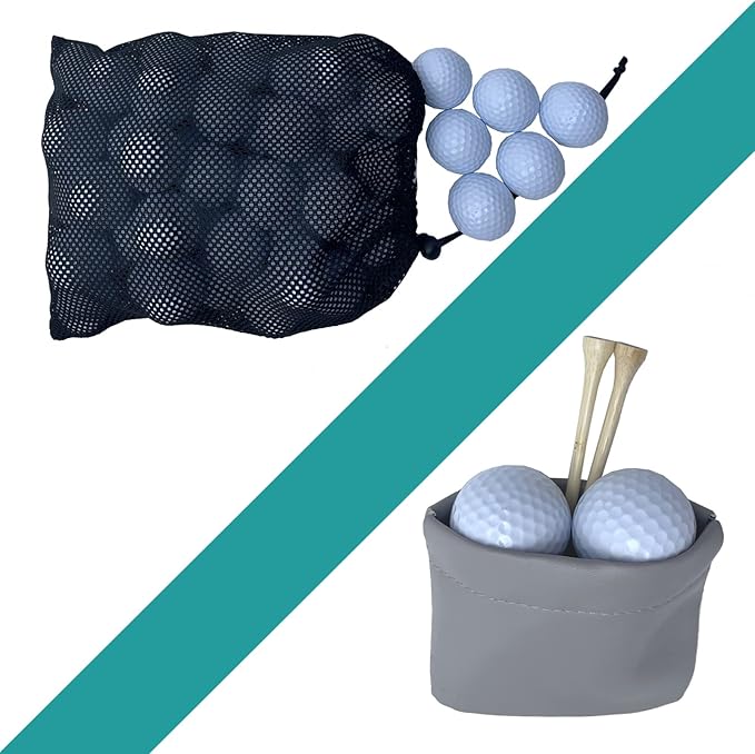 Golf Tee Pouch Bag, Zipper Golf Ball Bag, Accessory Pouch for Men