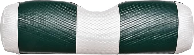 Seat Cover Replacement for Yamaha Drive or G-29 Golf Cart - Front Bench Seat - Premium Marine Vinyl - 5 Panel Stitching - Staple On Installation - Two-Tone Golf Cart Seat Covers (White & Green)