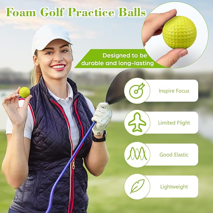 30 Pcs Foam Golf Practice Balls Soft Foam Balls for Golf Practice Realistic Feel and Flight Sport Training