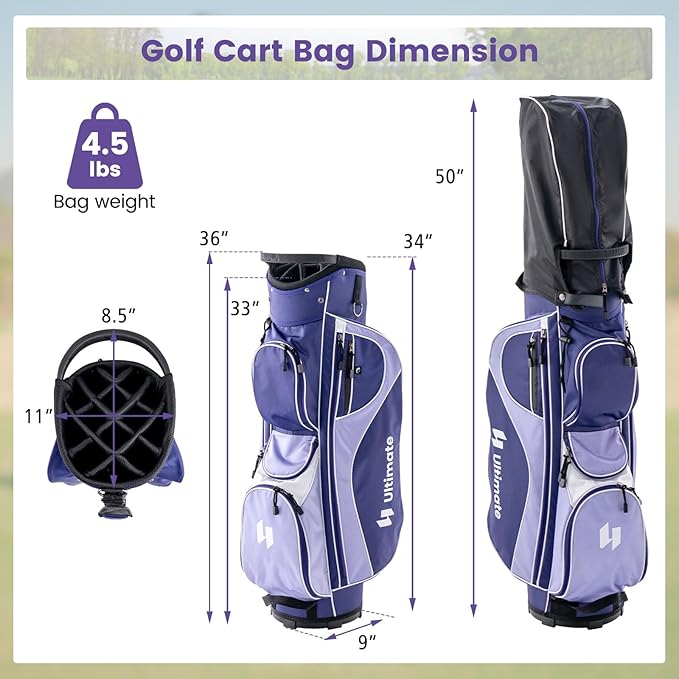 GYMAX Women Golf Clubs, 16PCS Right Handed Golf Set Includes Graphite 460CC Driver(1), Fairway (3), Hybrid (5) & Irons Size 5-SW, Putter & Stand Bag with Rain Hood, Complete Golf for Ladies