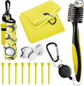Liliful 12 Pcs Golf Accessories Kit, Include Golf Ball Bag with Hook Towel Tees Magnetic Ball Marker Divot Tool Cleaner Brush for Women Man Gifts