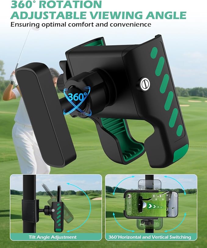 FLORICH Golf Cart Phone Holder Mount Magnetic Phone Holder Compatible with EZGO/Club Car/Yamaha, Ultra Strength 52 Magnet Cell Phone Caddy Compatible with iPhone/Galaxy/Google Pixel