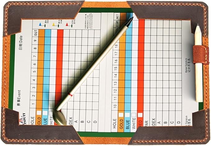 Personalized Leather Golf Scorecard & Yardage Book Holder, Personalized Golf Gift, Yardage Book Holder, Gifts for Dad, Gifts for Golfers