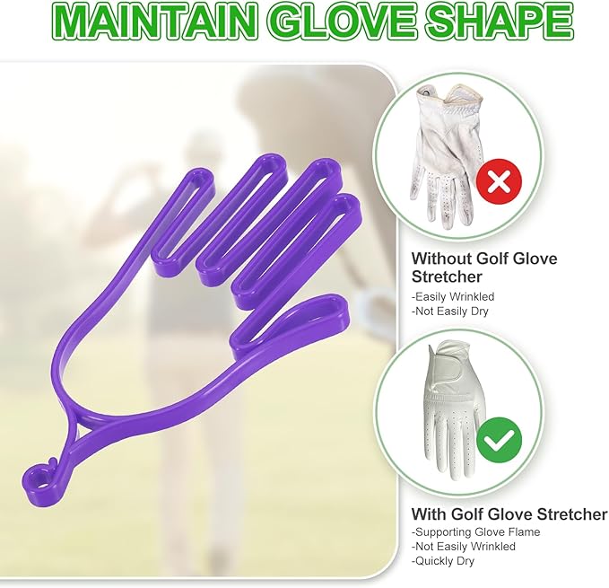 PATIKIL Golf Gloves Stretcher,Plastic Keeper Support Rack Holder Dryer Hanger Frame with Hanging Hooks
