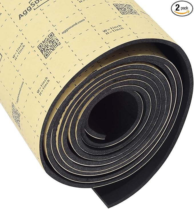Sound Deadening Mat 157mil(4 mm) 24sqft - Closed Cell Foam Car Sound Deadening Material - Self-Adhesive Hood Insulation Heat Shield Auto Sound Dampening