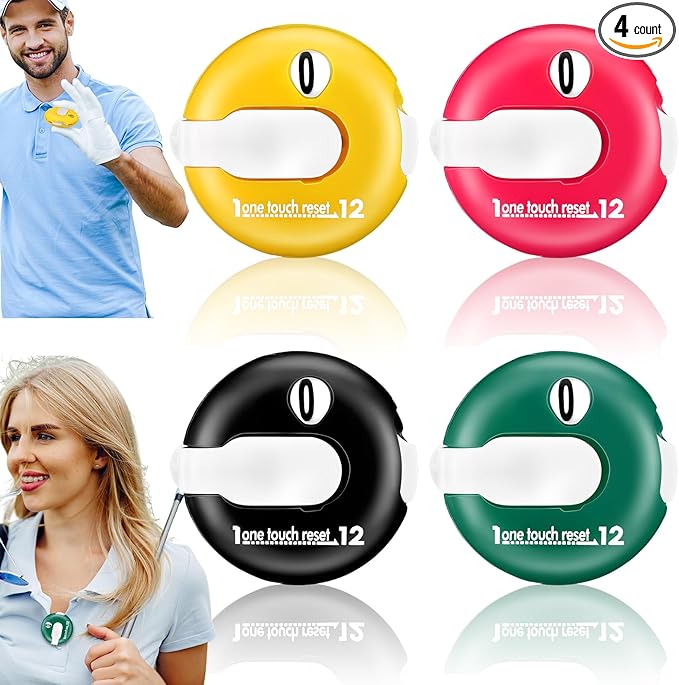 Frienda Golf Score Counter Mini Golf Stroke Counter with One Touch Reset and Simple Attachment to Scorekeeper Glove in