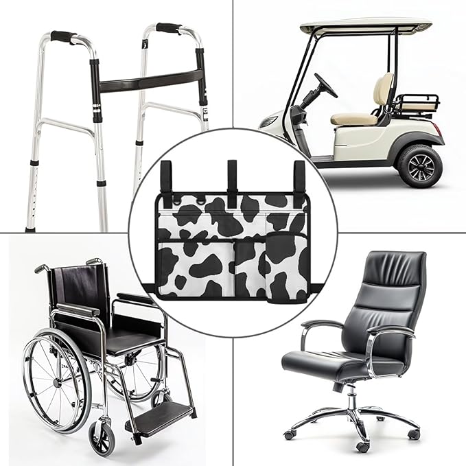Golf Cart Rear Seat Organizer Storage Bag Large Capacity Golf Cart Accessory for Club Car, Wheelchair and Walker