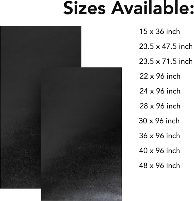 RESILIA Work Bench Mat - 40" X 96" X 0.06" Scratch-Resistant PVC Mats - Protect Your Workbench, Table, or Tool Station from Painting, Woodworking, Crafting, Building, & More, Black, Made in USA