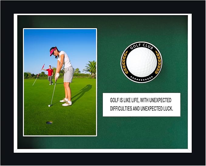 Golf Ball Case,Golf Ball Display Case,Golf Ball Holder Displaygolf Ball Display case Single,Golf Ball Holder Gift for Golf Enthusiasts,Golf Ball DisplayRackCabinet withGlass Door,with 4x6 Photo Frame