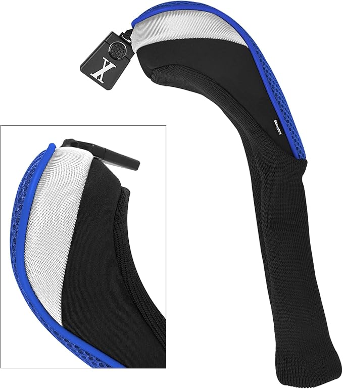 Andux 3pcs/Set Golf 460cc Driver Wood Club Head Covers Long Neck with No. Tags
