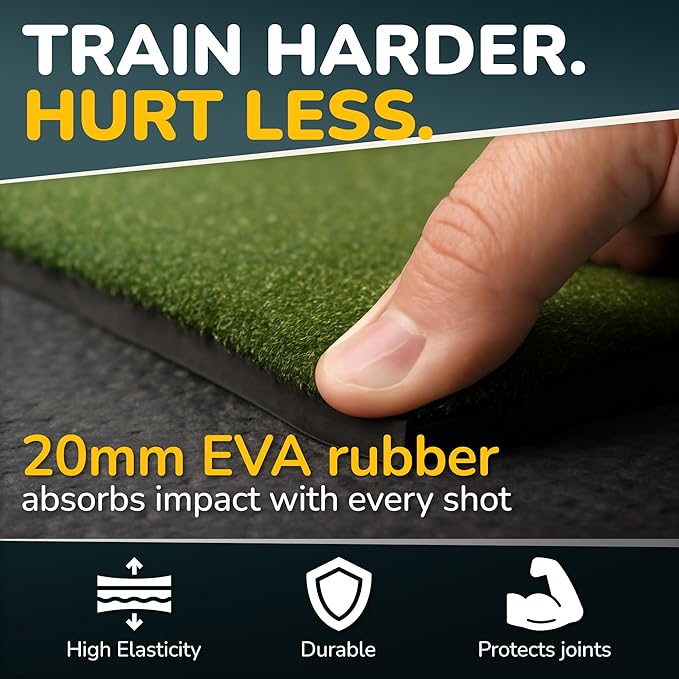 5×4 Golf Hitting Mat, Non-Slip Hitting Mat, 31mm, 36mm, 40mm Thick, PGA Pro Trusted Indoor & Outdoor Golf Practice Mat with Training Kit