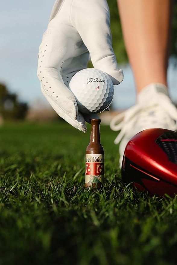 Beer Bottle Golf Tees, Virtually Unbreakable and Recyclable Plastic Golf Tee 6 Pack, Golf Gift for Men, Bachelor Party Novelty Gift, for Golfers,3-1/4" Tall