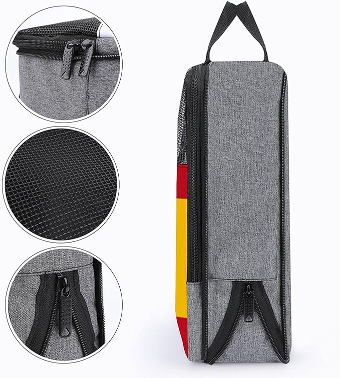 Golf Shoe Dust Bags for Man and Women Spain Flag Travel Shoe Bag Holds 1 Pair of Shoes Portable Sneaker Bags