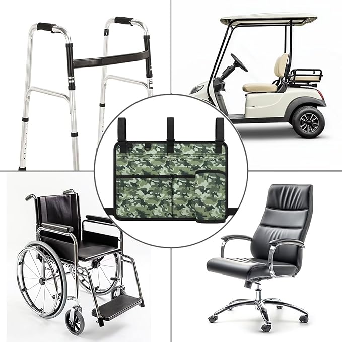 Fashion Golf Cart Rear Seat Organizer Lightweight Storage Bag Accessories for Club Car, Wheelchair and Walker