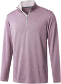 M MAELREG Quarter Zip Golf Pullover Men Dry Fit Long Sleeve Performance Wicking Mock Neck 1/4 Zip Pullover Mens Sweatshirt
