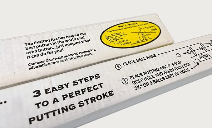 The Putting Arc - MS3 Model - Golf Training Aid Used to Perfect Your Putting and Reduce Your Score! - Practice and Master Your Putting Fundamentals! - Golden Yellow
