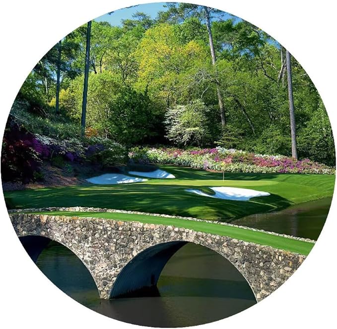 chenchenArt Augusta National Golf Course Wall Art - Augusta Golf Course 12th Hole Wall Art for Living Room Bedroom Bathroom Home Decorations Golf Art Canvas Prints Framed Ready to Hang(24''H x 36''W)