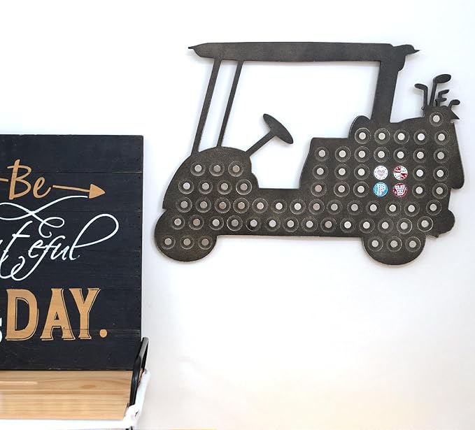 Golf Marker Display Stand Magnetic Holder for Golf Markers - Store and Display Up to 68 Markers, Wall Mounted Golf Markers for Golf Lovers