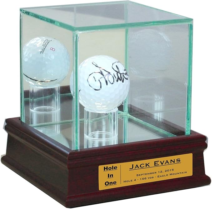 Golf Ball Display Case (Cherry with Engraving)
