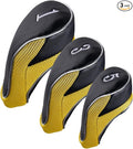 Andux Golf Club Driver Wood Head Covers with Hook & Loop Set of 3