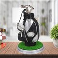 Golf Gift Golf Pens Holder, Golf Bag Holder with 3 Pieces Aluminum Pen Golf Bag Pencil Holder for Men