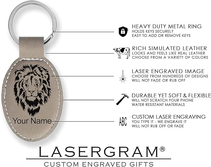 LaserGram Oval Keychain, Sunflowers, Personalized Engraving Included