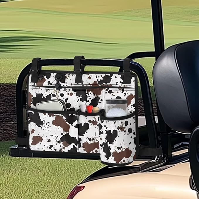 Golf Cart Rear Seat Organizer Storage Bag Large Capacity Golf Cart Accessory for Club Car, Wheelchair and Walker