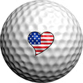 Golfdotz - USGA Rule Conforming Novelty Golf Ball Markers, Golf Ball Stickers for Marking Balls, No More Smearing from Stamps, Gifts for Golfers, Dads, and Retirees, (USA Collection; 32-Count)